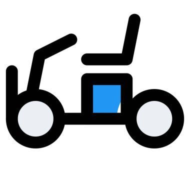 Sahillerde eğlenmek için kullanılan dört tekerlekli bisikletler.