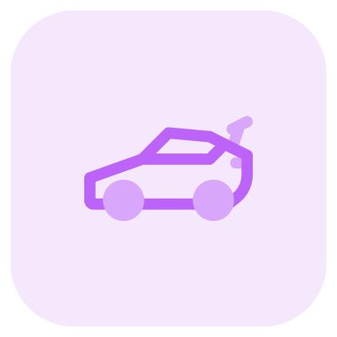 Genişletilmiş arka çatılı spor aracı.