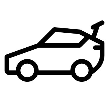 Genişletilmiş arka çatılı spor aracı.