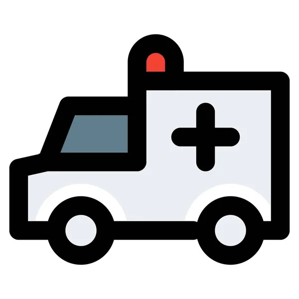 Ambulans Fordon Med Medicinsk Nödutrustning — Stock vektor