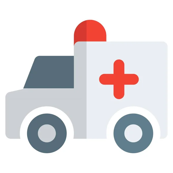 Ambulancia Vehículo Con Equipo Médico Emergencia — Vector de stock
