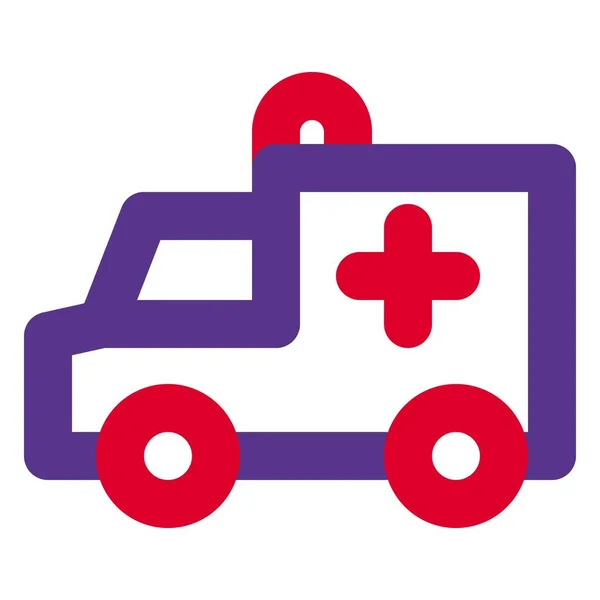 Ambulancia Vehículo Con Equipo Médico Emergencia — Vector de stock