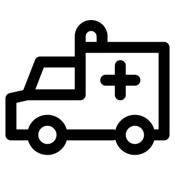 Ambulance Véhicule Avec Équipement Médical Urgence — Image vectorielle
