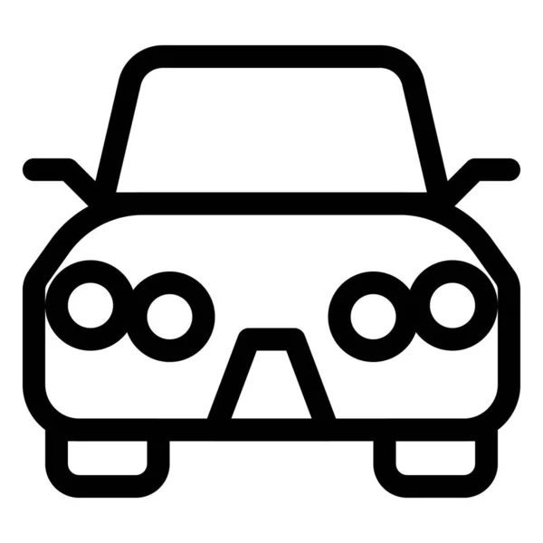デュアルヘッドライトと魅力的なヴィンテージ車 — ストックベクタ
