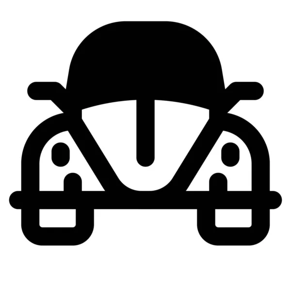 Винтажный Автомобиль Уникальной Колёсной Базой — стоковый вектор