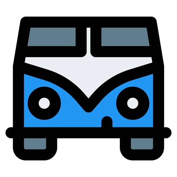 Microbus Controlelicht Bedrijfsvoertuig — Stockvector