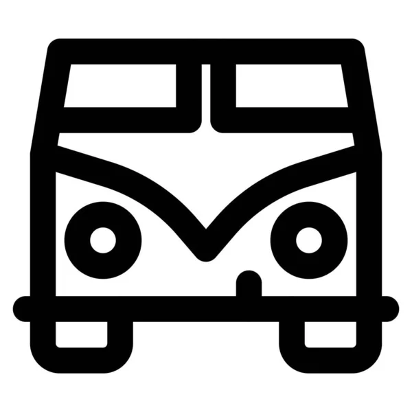 Microbus Kontrol Işığı Ticari Aracı — Stok Vektör