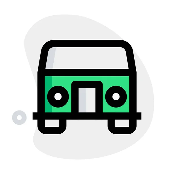 Utilisation Minibus Comme Transporteur — Image vectorielle