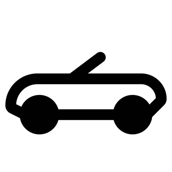 Кабриолет Пассажирский Автомобиль Крыши — стоковый вектор