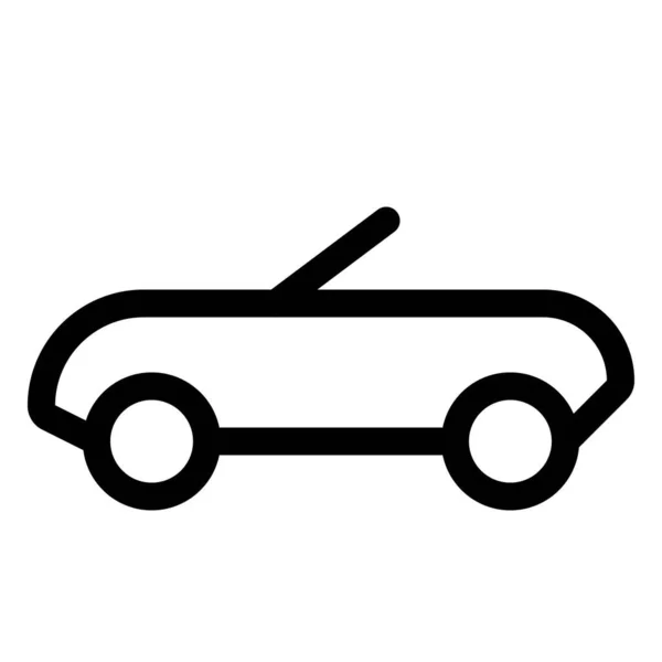 Кабриолет Пассажирский Автомобиль Крыши — стоковый вектор