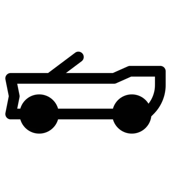 Veículo Com Teto Removível Carro Conversível — Vetor de Stock