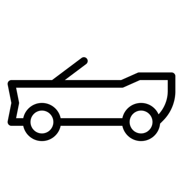 Fahrzeug Mit Abnehmbarem Dach Cabrio — Stockvektor