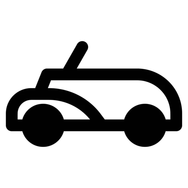 Carro Conversível Com Teto Removível Dobrável — Vetor de Stock