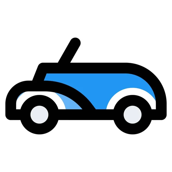 Cabrio Mit Abnehmbarem Oder Faltbarem Dach — Stockvektor
