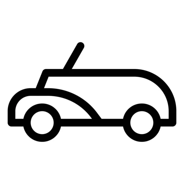 Carro Conversível Com Teto Removível Dobrável — Vetor de Stock