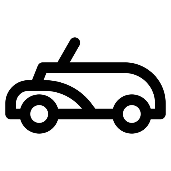 带可移动或可折叠车顶的可转换汽车 — 图库矢量图片