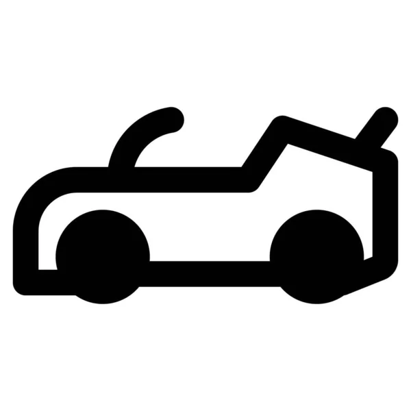 Voiture Décapotable Une Automobile Avec Toit Réglable — Image vectorielle