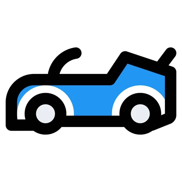 Voiture Décapotable Une Automobile Avec Toit Réglable — Image vectorielle