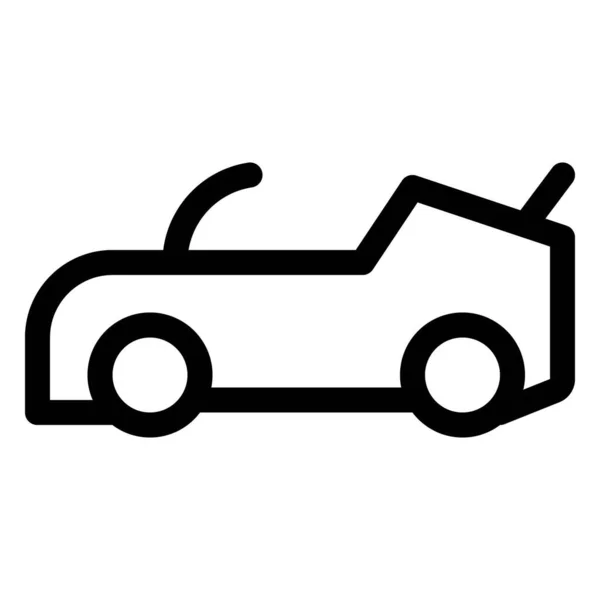Μετατρέψιμο Αυτοκίνητο Ένα Αυτοκίνητο Ρυθμιζόμενη Οροφή — Διανυσματικό Αρχείο