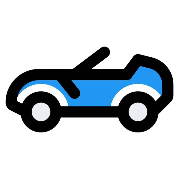 Univerzální Automobil Kabrioletovou Střechou — Stockový vektor