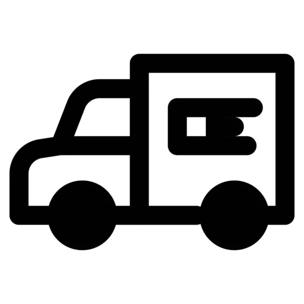 Lieferwagen Für Den Transport Von Waren Und Gütern — Stockvektor