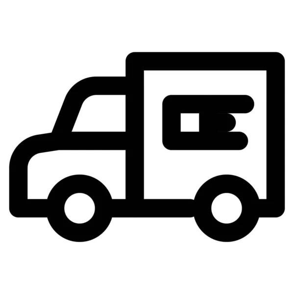 商品や出荷を輸送するための配送車 — ストックベクタ