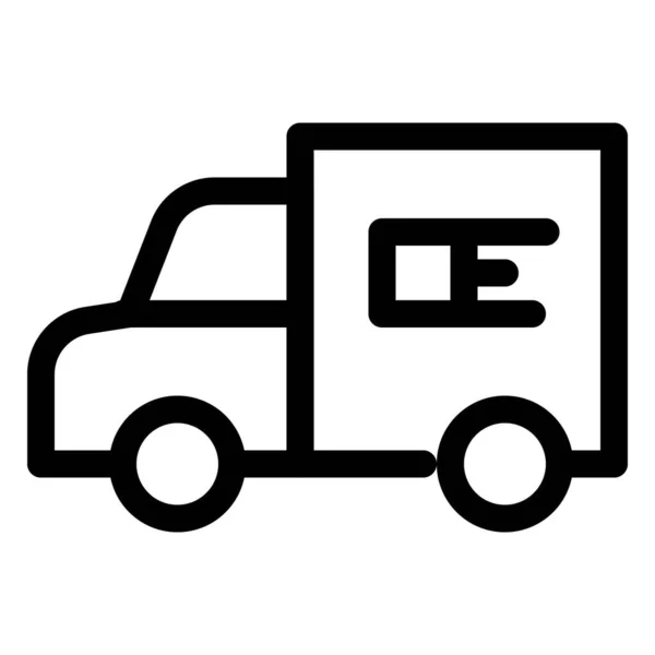 Lieferwagen Für Den Transport Von Waren Und Gütern — Stockvektor