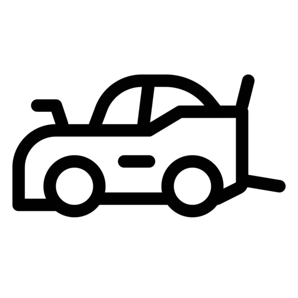 Przeciągnij Samochód Załączoną Kabiną Anteną — Wektor stockowy
