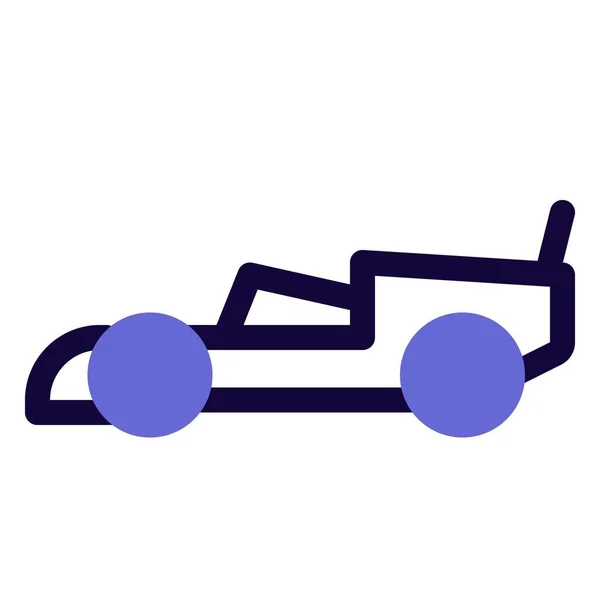 Одномісний Гоночний Автомобіль Відкритим Колесом — стоковий вектор