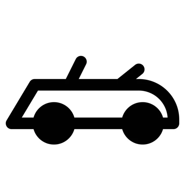 Voiture Roadster Classique Modifiée Avec Gros Moteurs — Image vectorielle