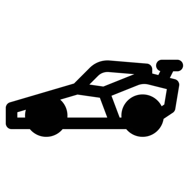 Iper Car Dal Design Unico Con Spoiler Sul Tetto — Vettoriale Stock