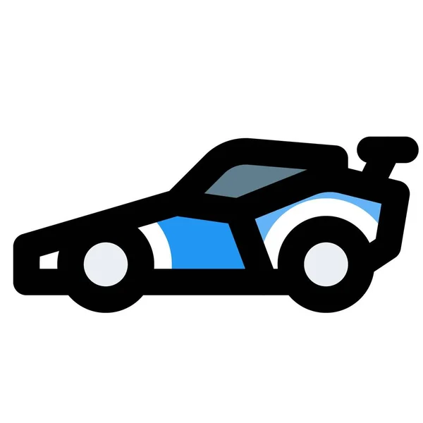 屋根スポイラーとユニークなデザインのハイパー車 — ストックベクタ