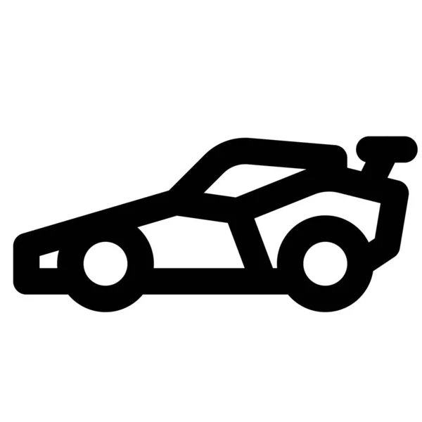 屋根スポイラーとユニークなデザインのハイパー車 — ストックベクタ