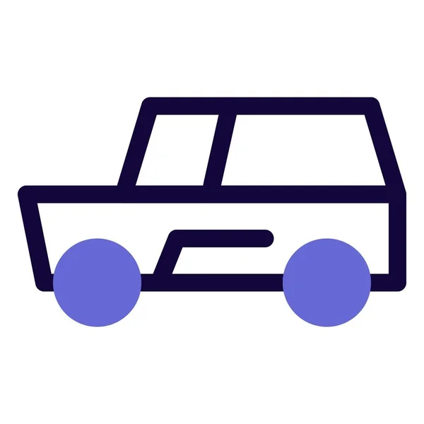 Mobil Berukuran Sedang Yang Digunakan Untuk Perjalanan Dan Perjalanan - Stok Vektor