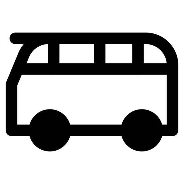Minibús Vehículo Pequeño Para Transporte Pasajeros — Vector de stock