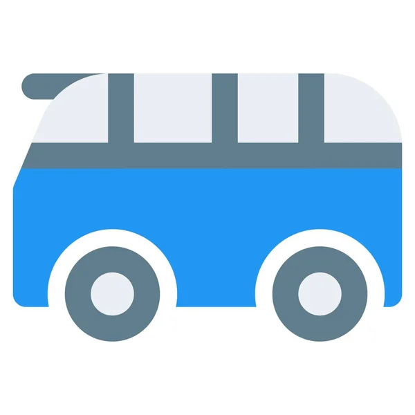 Minibus Yolcu Taşımak Için Küçük Ölçekli Araç — Stok Vektör