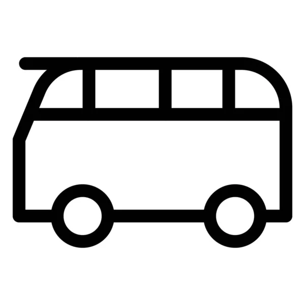 Minibus Petit Véhicule Pour Transport Passagers — Image vectorielle