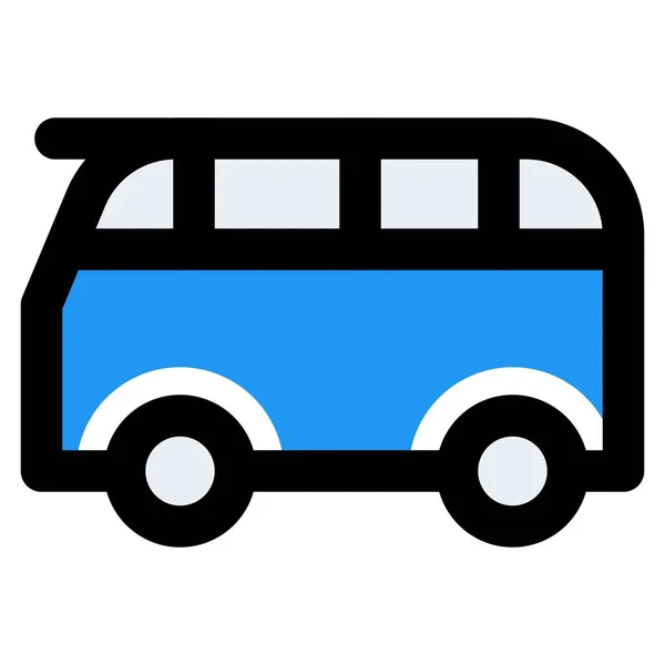 Minibus Malé Vozidlo Pro Přepravu Cestujících — Stockový vektor