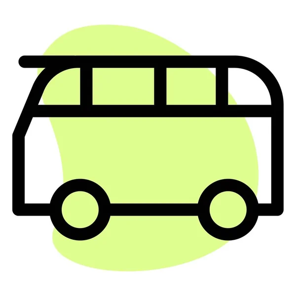 Minibús Vehículo Pequeño Para Transporte Pasajeros — Vector de stock