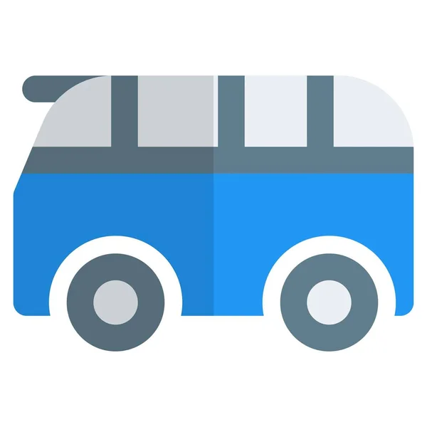 Minibus Veículo Pequeno Porte Para Transporte Passageiros — Vetor de Stock
