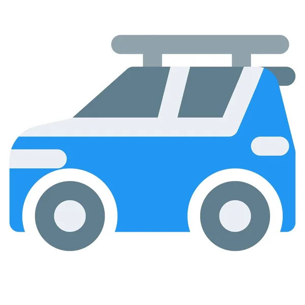 Mehrzweckfahrzeug Mit Dachträger Ausgestattet — Stockvektor