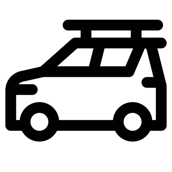 Mehrzweckfahrzeug Mit Dachträger Ausgestattet — Stockvektor