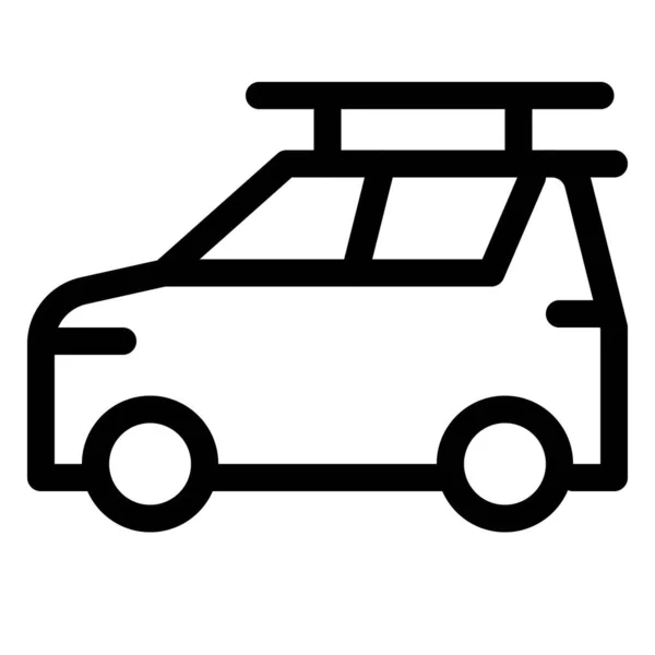 Многофункциональный Автомобиль Багажником Крыше — стоковый вектор