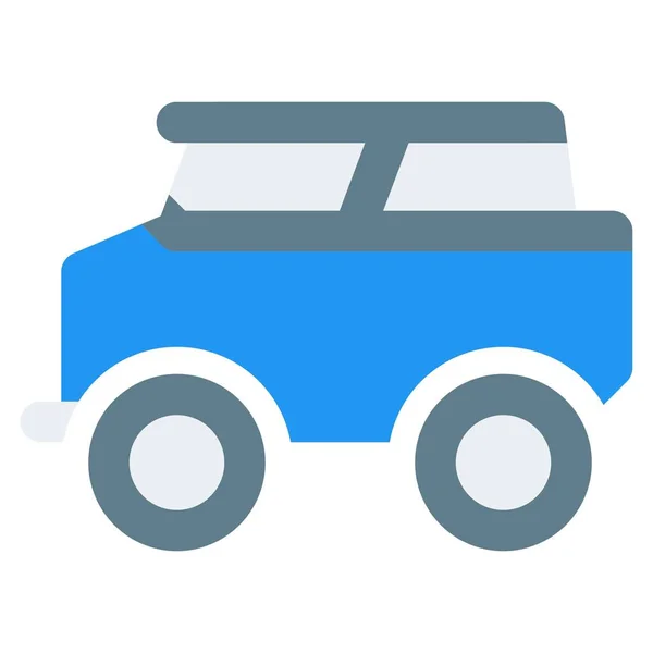 砂利道を走行するオフロード車 — ストックベクタ