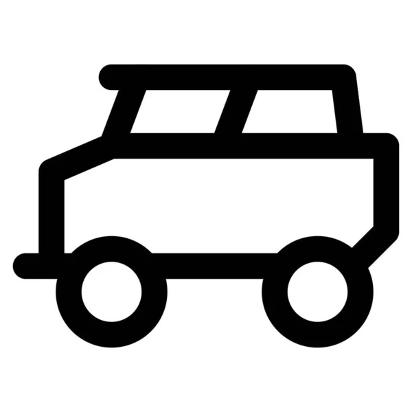 Road Vehicle Travels Gravel — Stock Vector