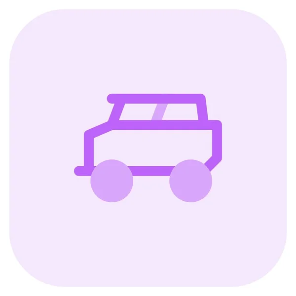 Road Vehicle Travels Gravel — Stock Vector