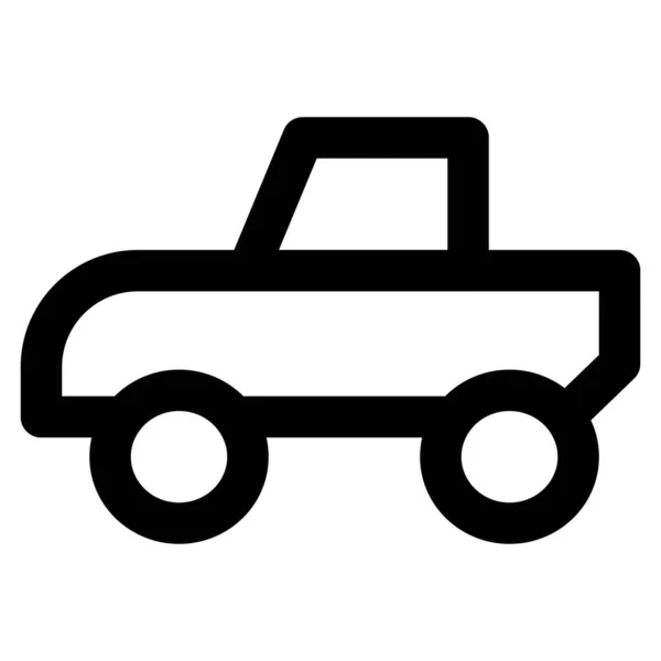 Road Pickup Truck Pro Cestování Štěrku — Stockový vektor