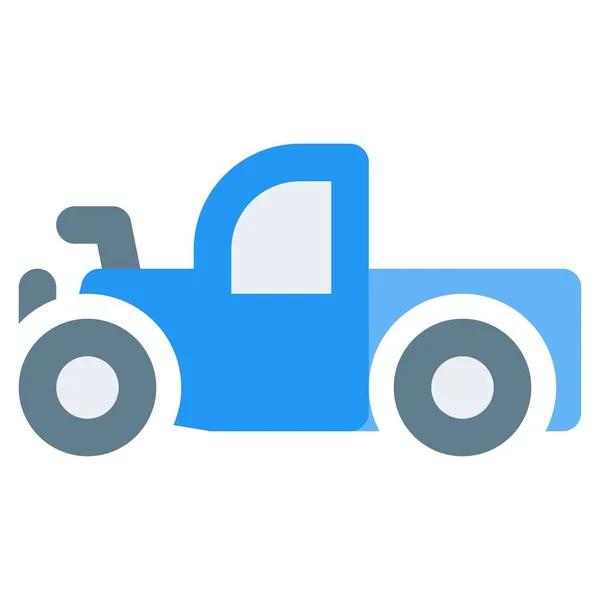Camion Pick Vecchio Stile Con Cabina Chiusa — Vettoriale Stock