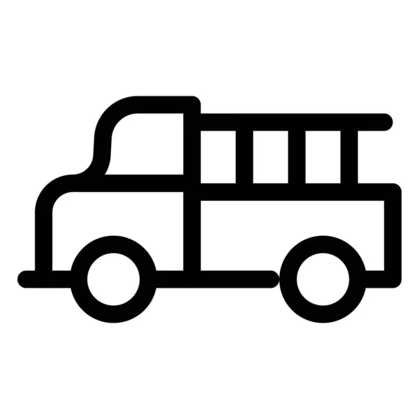 Camionnette Légère Avec Cabine Fermée — Image vectorielle