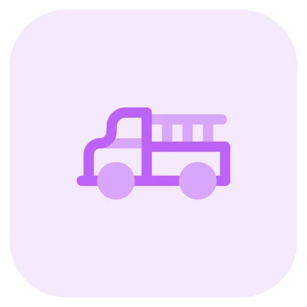 Camion Pick Leggero Con Cabina Chiusa — Vettoriale Stock